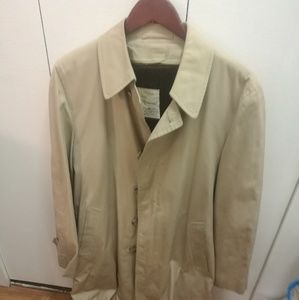 London Fog Mens 38 Long Trench Coat zip out